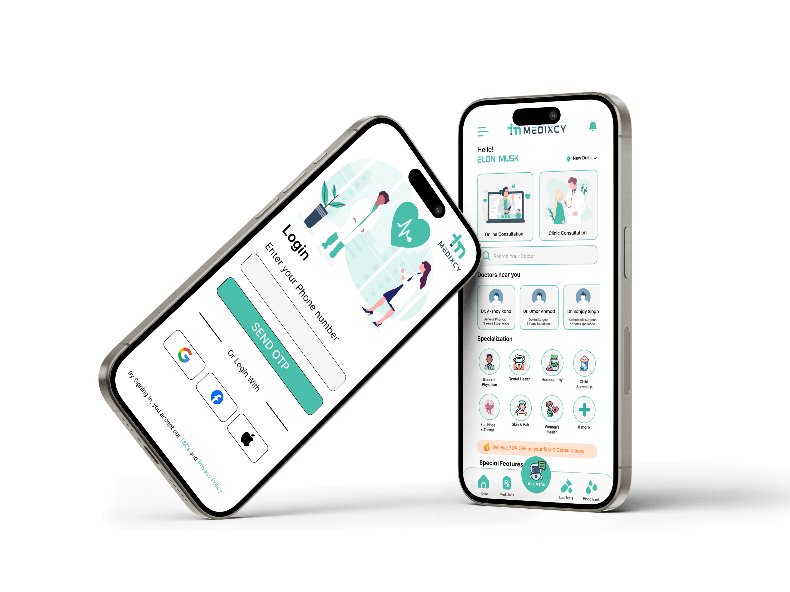 Medixcy App Interface